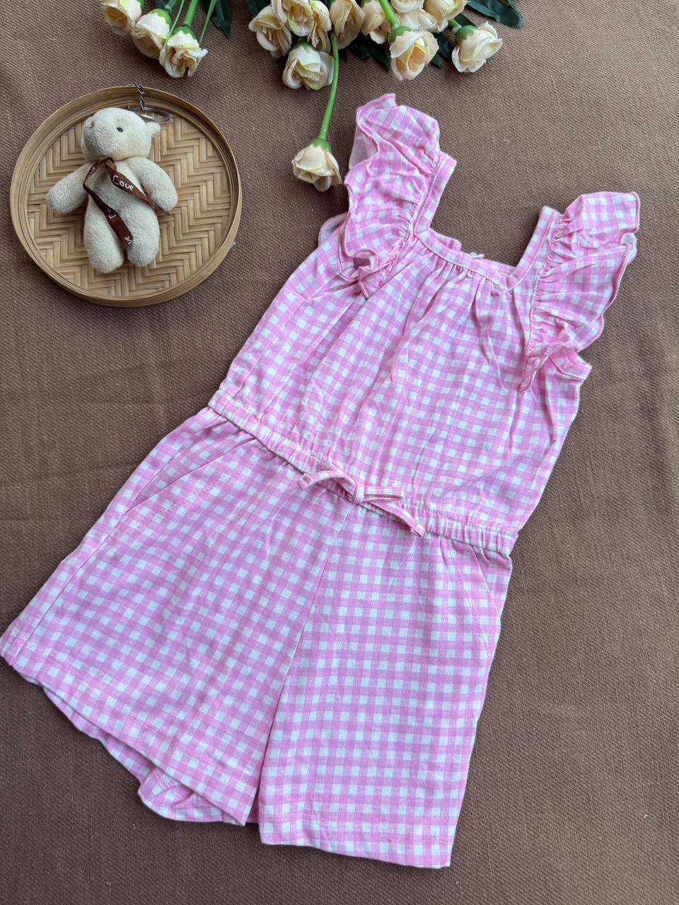Baby Girls Stylish Cotton Jumpsuit | Summer Special | Soft & Breathable Outfit for Toddlers (1–10 Years) | Multiple Designs