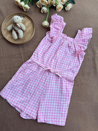 Baby Girls Stylish Cotton Jumpsuit | Summer Special | Soft & Breathable Outfit for Toddlers (1–10 Years) | Multiple Designs