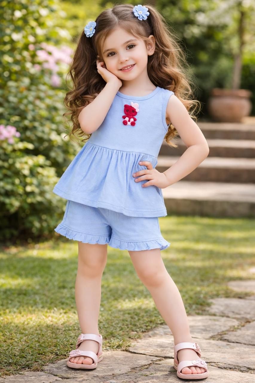 Berry Bubble Coord Set for Girls |Textured Soft Bubble Fabric | 1-5 Years