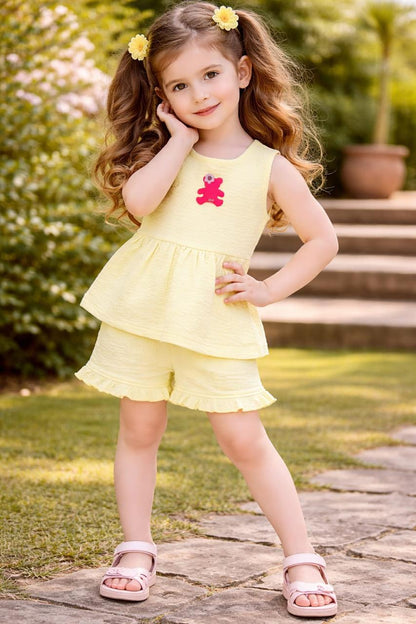 Berry Bubble Coord Set for Girls |Textured Soft Bubble Fabric | 1-5 Years