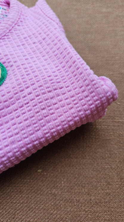 Berry Bubble Coord Set for Girls |Textured Soft Bubble Fabric | 1-5 Years