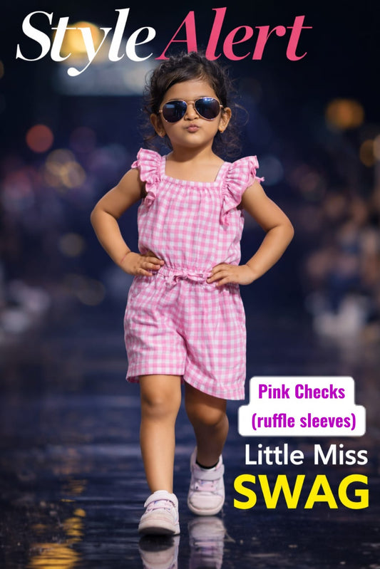 Baby Girls Stylish Cotton Jumpsuit | Summer Special | Soft & Breathable Outfit for Toddlers (1–10 Years) | Multiple Designs