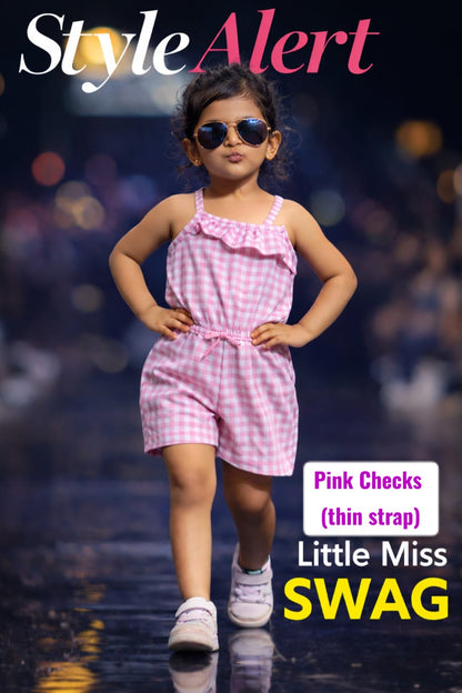 Baby Girls Stylish Cotton Jumpsuit | Summer Special | Soft & Breathable Outfit for Toddlers (1–10 Years) | Multiple Designs