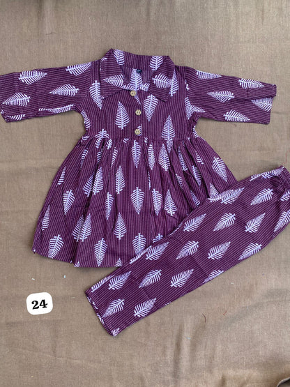 Summer Cotton Coords for Girls |3-4yrs size |Size 24 | Pure Aesthetic collection