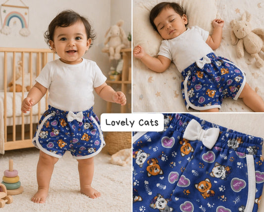 Baby Unisex Bow Shorts  | Suitable for any top | Breathable and Soft fabric