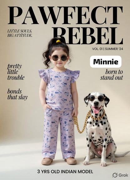 Ribbed Printed Pant Sets | Frill Sleeve Co-ords | 2-6 Years
