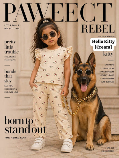 Ribbed Printed Pant Sets | Frill Sleeve Co-ords | 2-6 Years