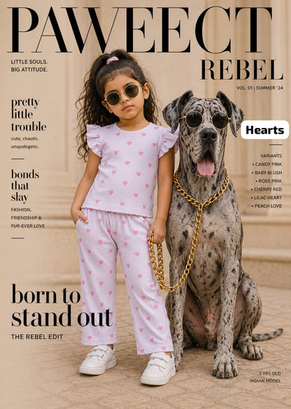 Ribbed Printed Pant Sets | Frill Sleeve Co-ords | 2-6 Years