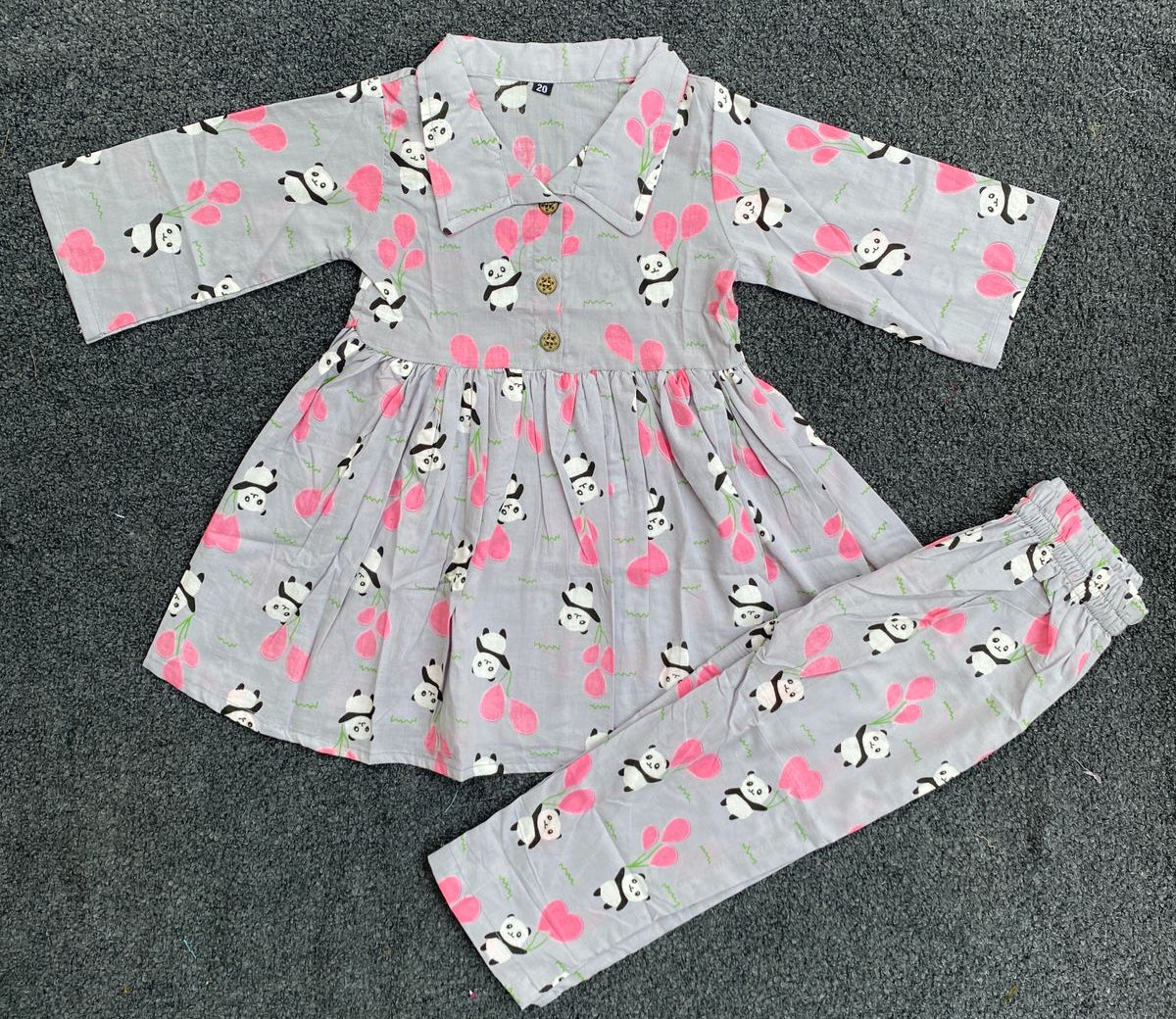 Summer Cotton Coords |Panda Print | 1 to 9yrs| Indian Prints |Pure Aesthetic collection