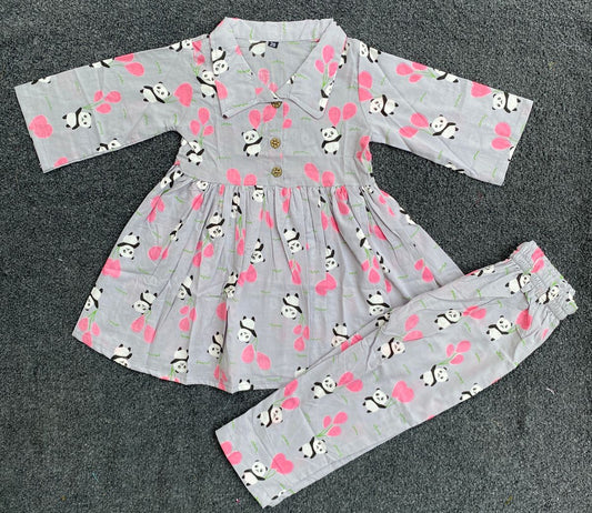 Summer Cotton Coords |Panda Print | 1 to 9yrs| Indian Prints |Pure Aesthetic collection