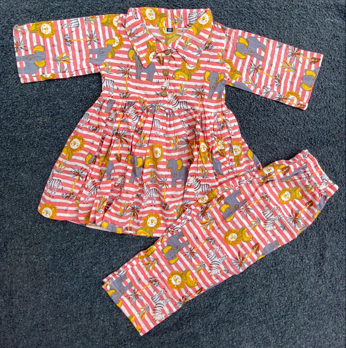Summer Cotton Coords |Jungle Safari Print | 1 to 9yrs| Indian Prints |Pure Aesthetic collection