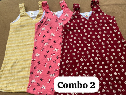 Summer Special Frocks (Pack of 3)-(3-4 Yrs)