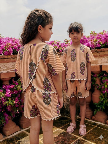 Aesthetic Scalopp Lace Cord-Set girls cotton