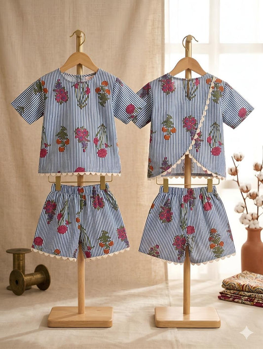 Aesthetic Scalopp Lace Cord-Set girls cotton