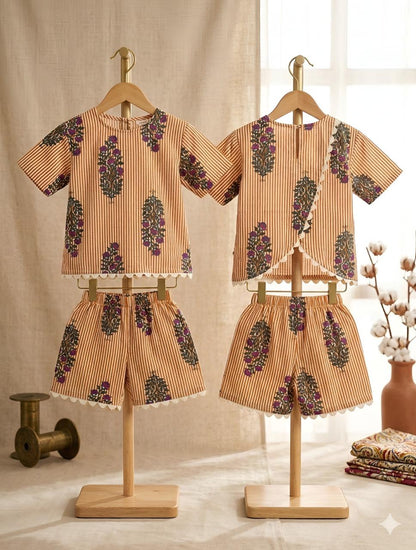 Aesthetic Scalopp Lace Cord-Set girls cotton