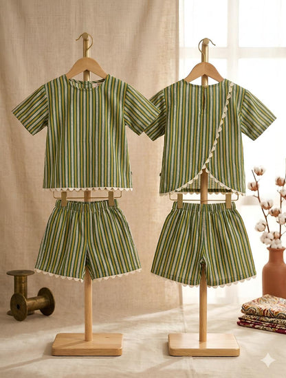 Aesthetic Scalopp Lace Cord-Set girls cotton
