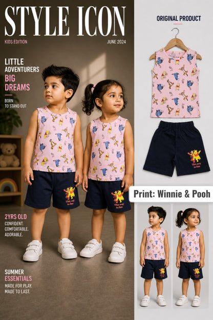 Summer Sleeveless Unisex Coords | 1-3yrs| Soft and breathable Fabric | Best Buy