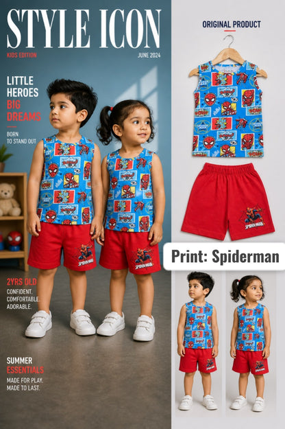 Summer Sleeveless Unisex Coords | 1-3yrs| Soft and breathable Fabric | Best Buy