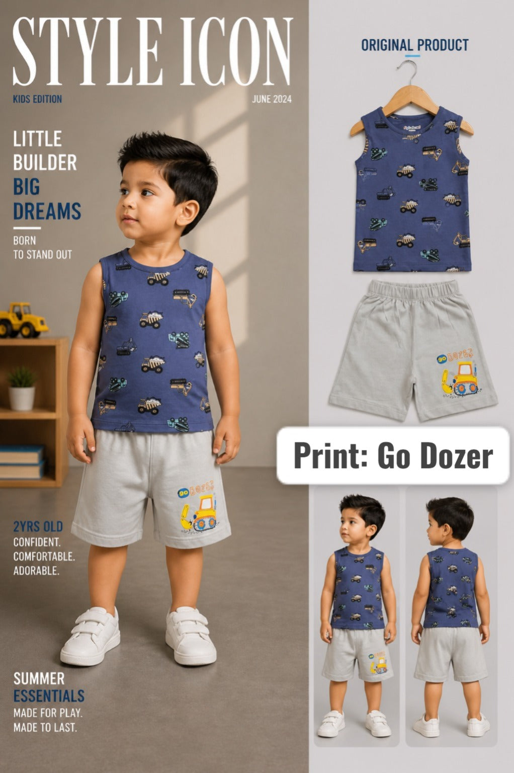 Summer Sleeveless Unisex Coords | 1-3yrs| Soft and breathable Fabric | Best Buy