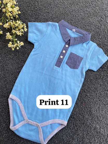 Half-Sleeve Onesie (9-12 Months)| rompers