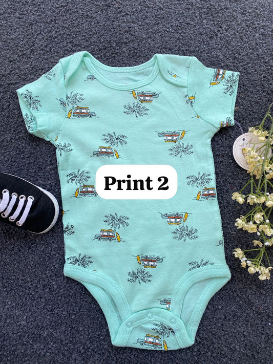 Half-Sleeve Onesie (6-9 Months) |rompers