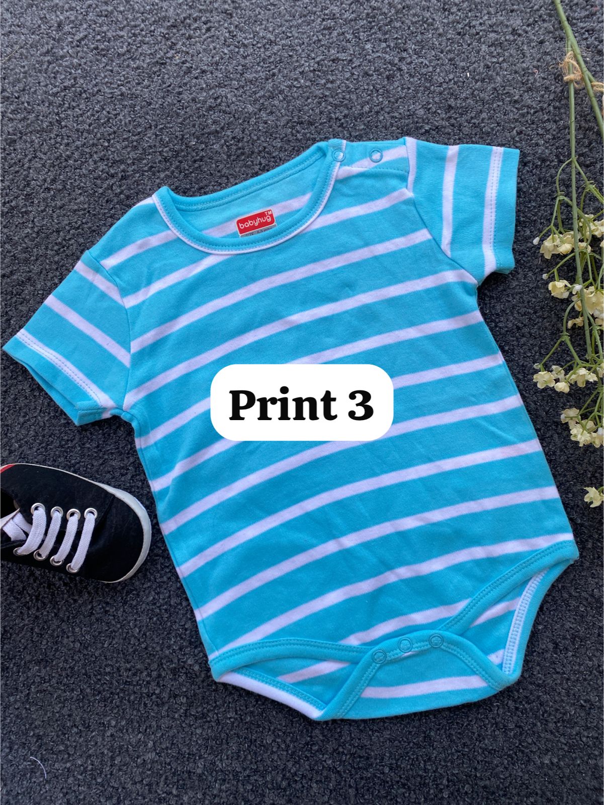 Half-Sleeve Onesie (6-9 Months) |rompers