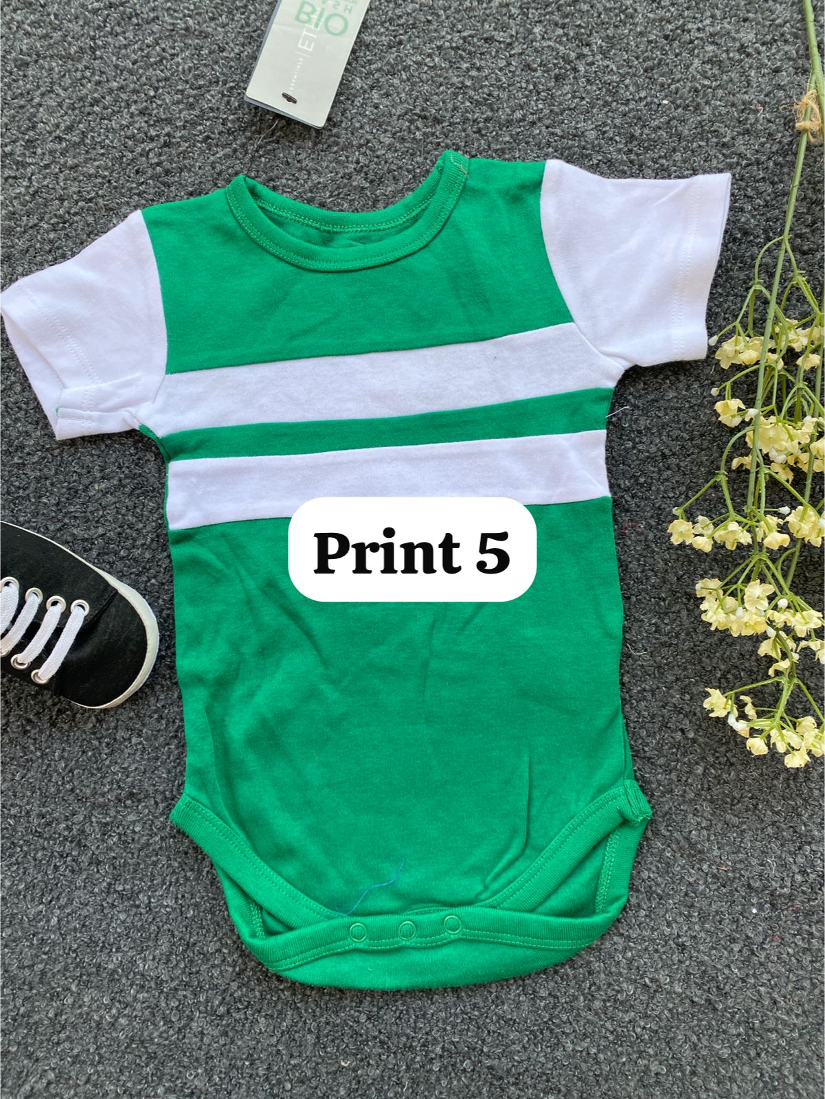 Half-Sleeve Onesie (6-9 Months) |rompers