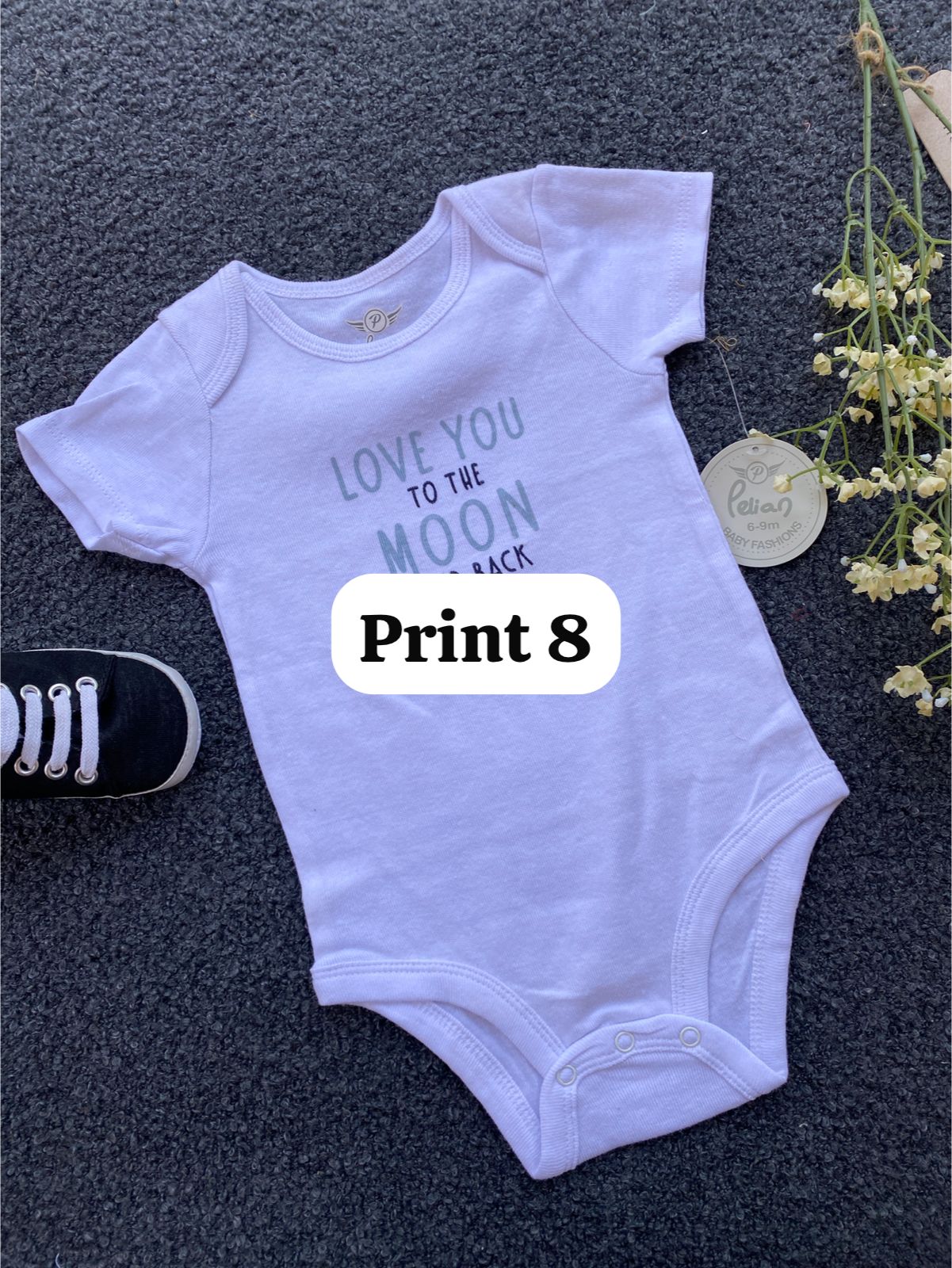 Half-Sleeve Onesie (6-9 Months) |rompers