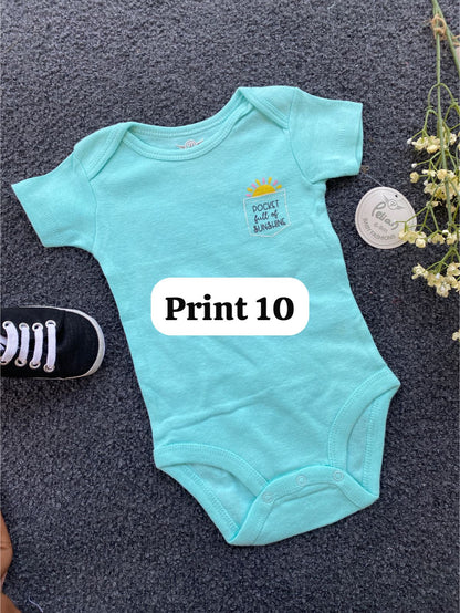 Half-Sleeve Onesie (6-9 Months) |rompers