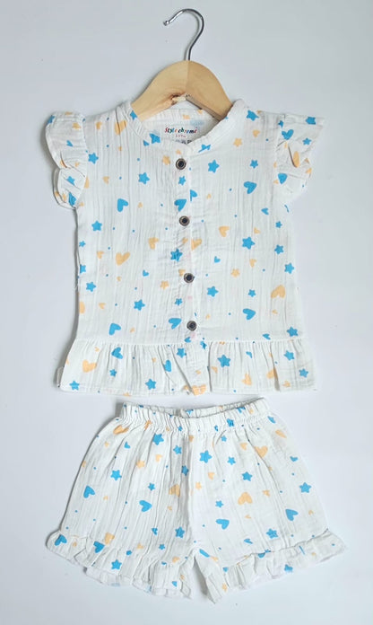 Muslin Frill Summer Short Sets | Summer Edition | Soft and Breathable