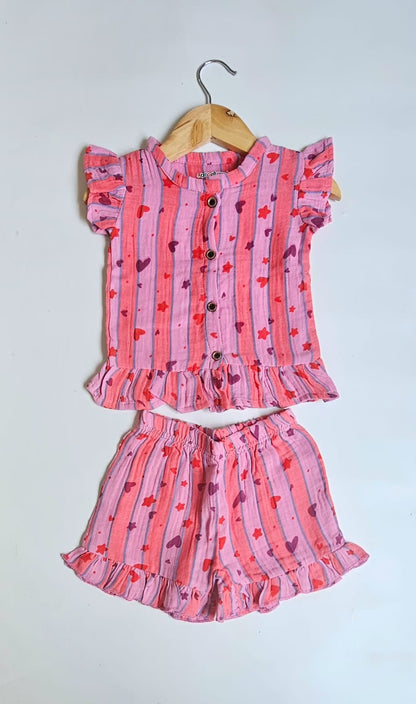 Muslin Frill Summer Short Sets | Summer Edition | Soft and Breathable