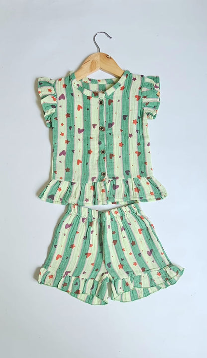 Muslin Frill Summer Short Sets | Summer Edition | Soft and Breathable