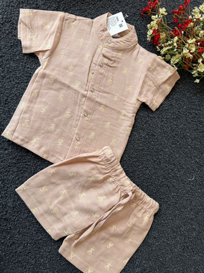 Premium Muslin & Cotton Boy Coords| 0-2yrs | Summer Edition | Soft and Breathable