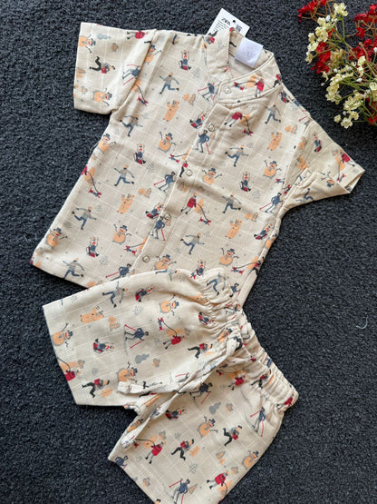 Premium Muslin & Cotton Boy Coords| 0-2yrs | Summer Edition | Soft and Breathable
