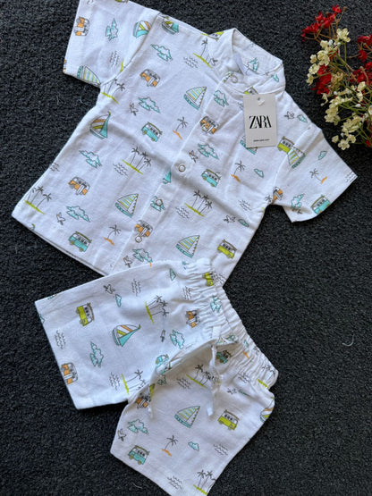 Premium Muslin & Cotton Boy Coords| 0-2yrs | Summer Edition | Soft and Breathable