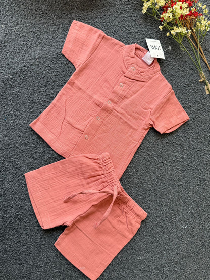 Premium Muslin & Cotton Boy Coords| 0-2yrs | Summer Edition | Soft and Breathable