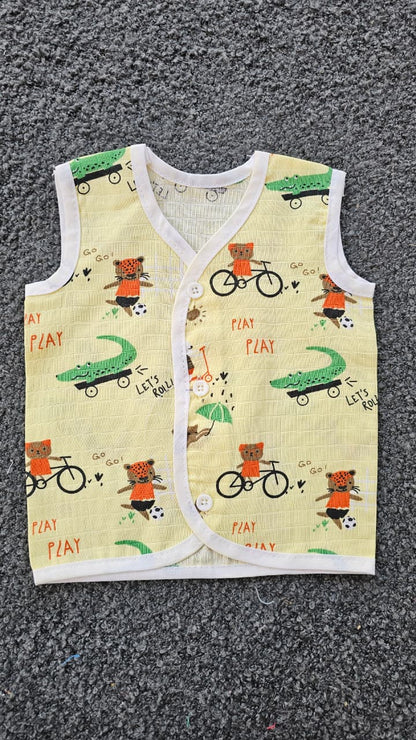 Printed Colored Jablas (0-3 Months) – Unisex