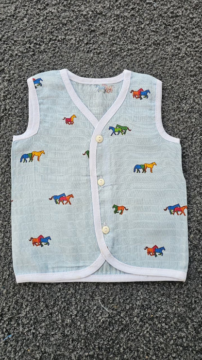 Printed Colored Jablas (0-3 Months) – Unisex