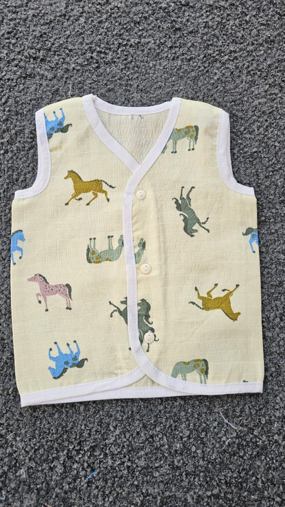Printed Colored Jablas (0-3 Months) – Unisex