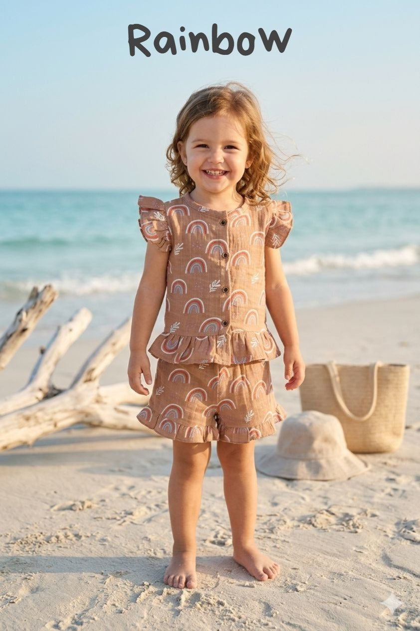 Muslin Frill Summer Short Sets | Summer Edition | Soft and Breathable