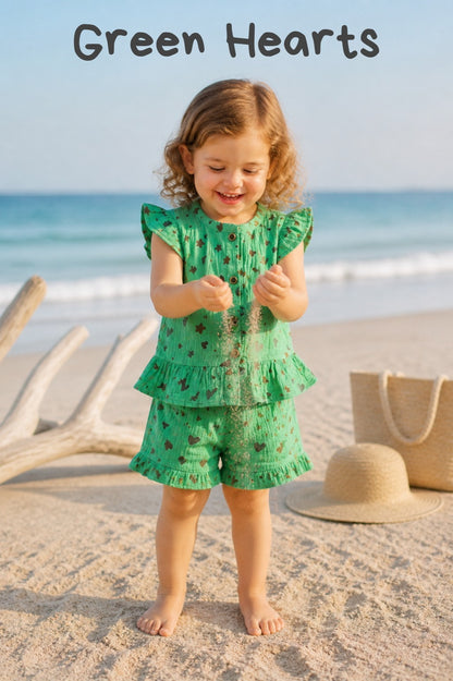 Muslin Frill Summer Short Sets | Summer Edition | Soft and Breathable