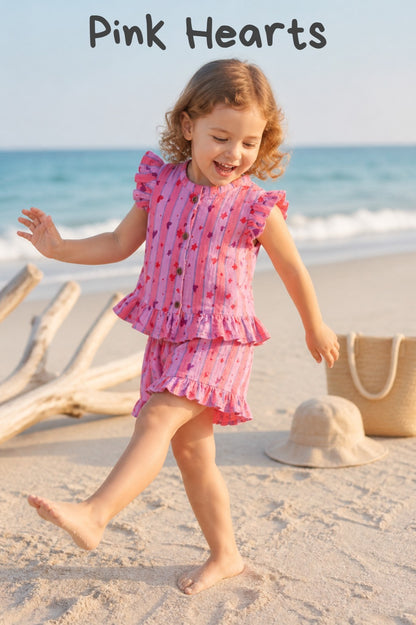 Muslin Frill Summer Short Sets | Summer Edition | Soft and Breathable