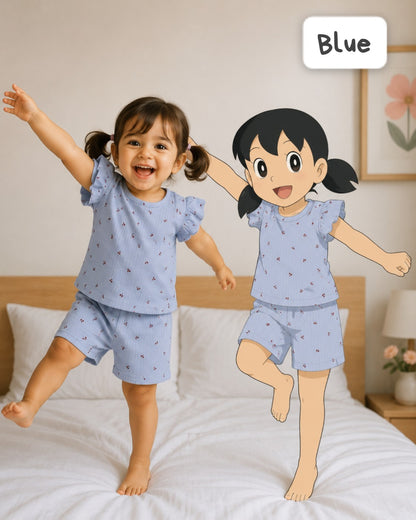 Soft Ribbed Cotton Frill Short Sets | 6m to 3yrs| Summer Edition