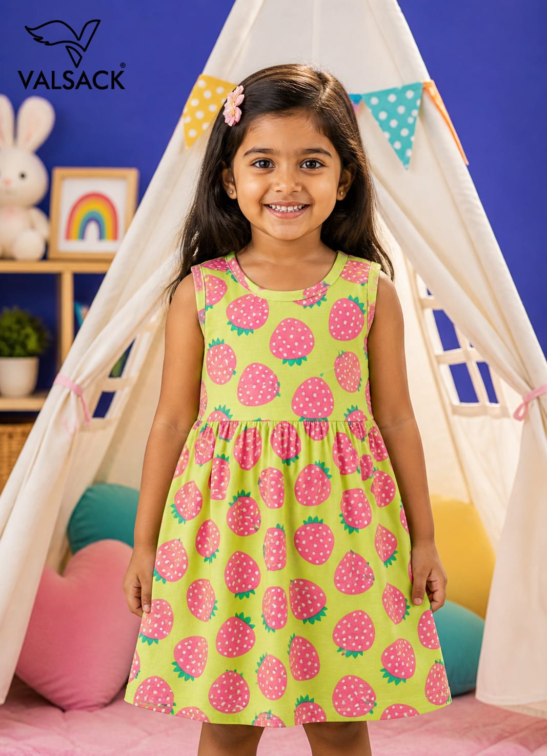 Pure Cotton Frocks for 2-6yrs Girls | Super soft and comfortable fabric