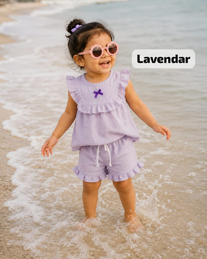 Luxe Muslin Frill Short Sets | 9m to 3yrs| Trendy Edition