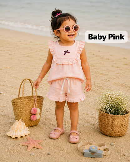 Luxe Muslin Frill Short Sets | 9m to 3yrs| Trendy Edition