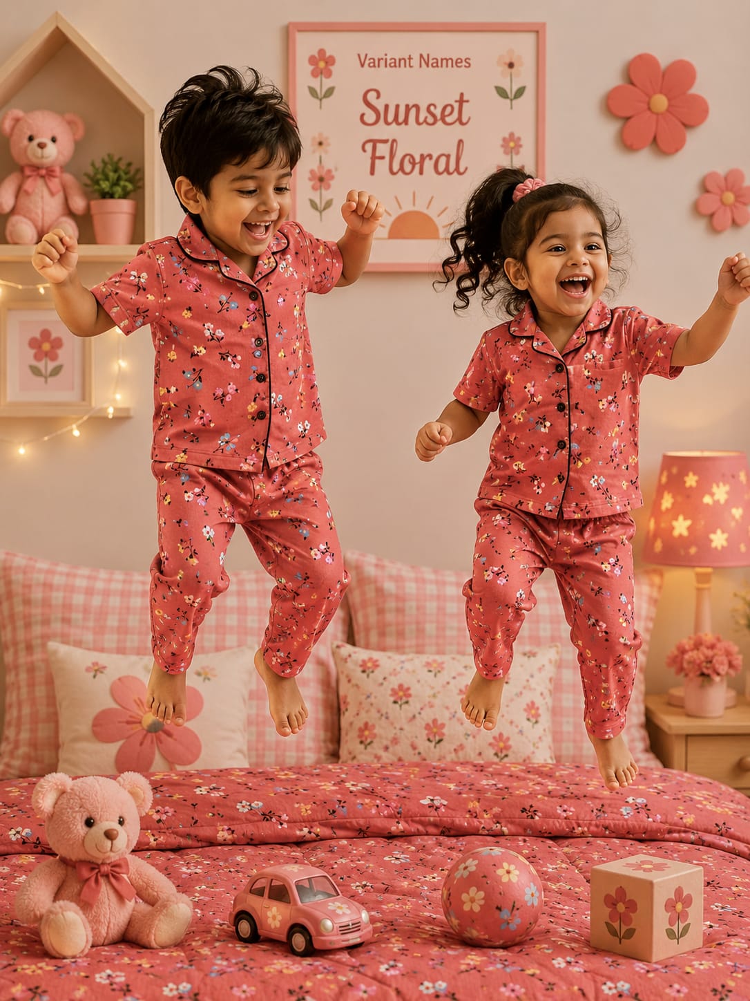 Ribbed Cotton Night Suits | Soft and Cozy | 1y-3yrs