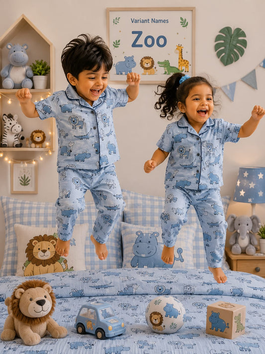 Ribbed Cotton Night Suits | Soft and Cozy | 1y-3yrs