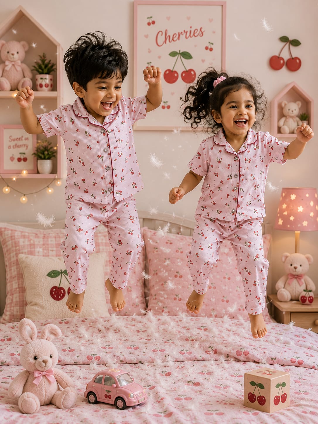 Ribbed Cotton Night Suits | Soft and Cozy | 1y-3yrs