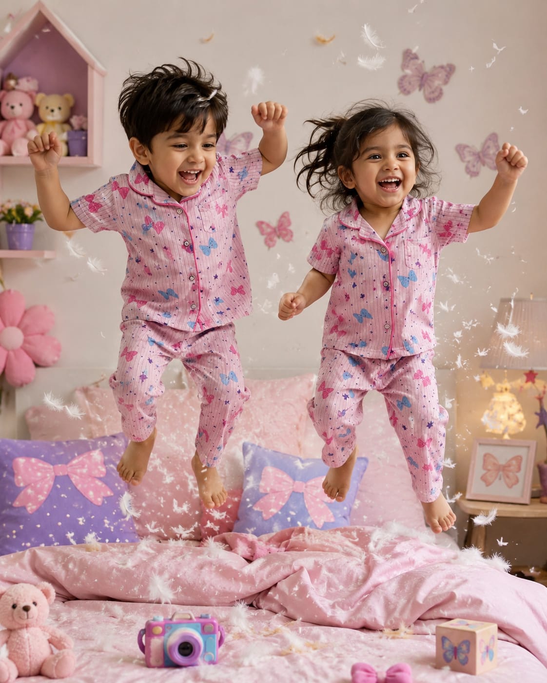 Ribbed Cotton Night Suits | Soft and Cozy | 1y-3yrs